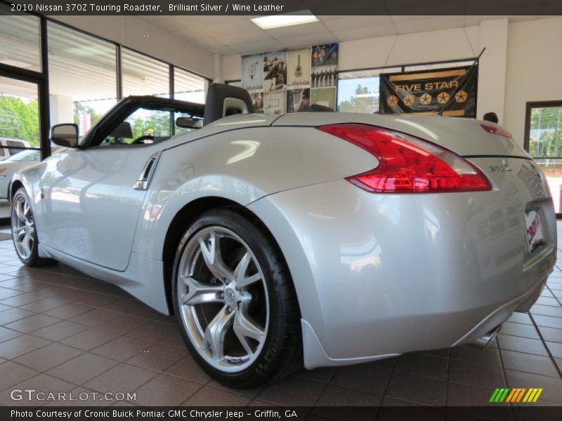 Brilliant Silver / Wine Leather 2010 Nissan 370Z Touring Roadster