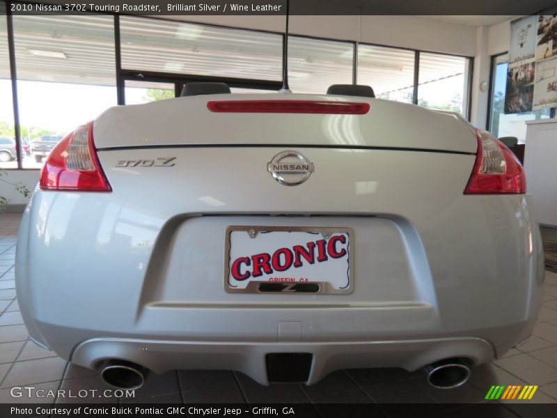 Brilliant Silver / Wine Leather 2010 Nissan 370Z Touring Roadster