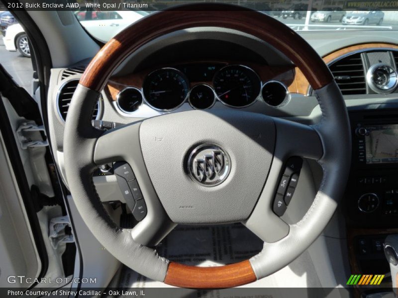 White Opal / Titanium 2012 Buick Enclave AWD