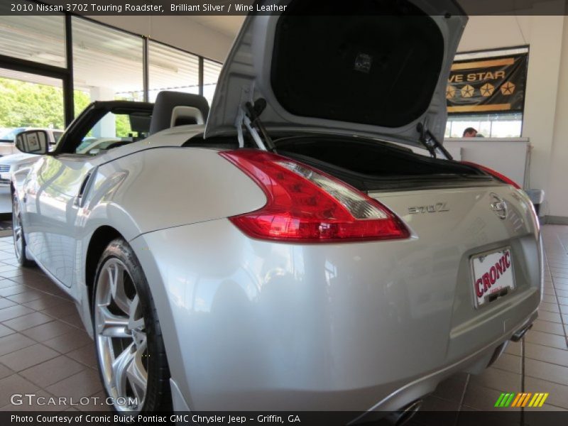 Brilliant Silver / Wine Leather 2010 Nissan 370Z Touring Roadster