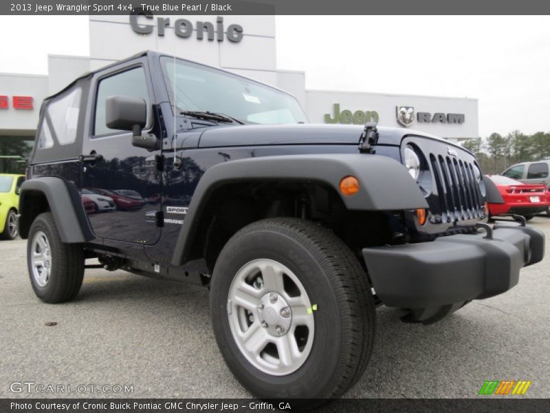 True Blue Pearl / Black 2013 Jeep Wrangler Sport 4x4