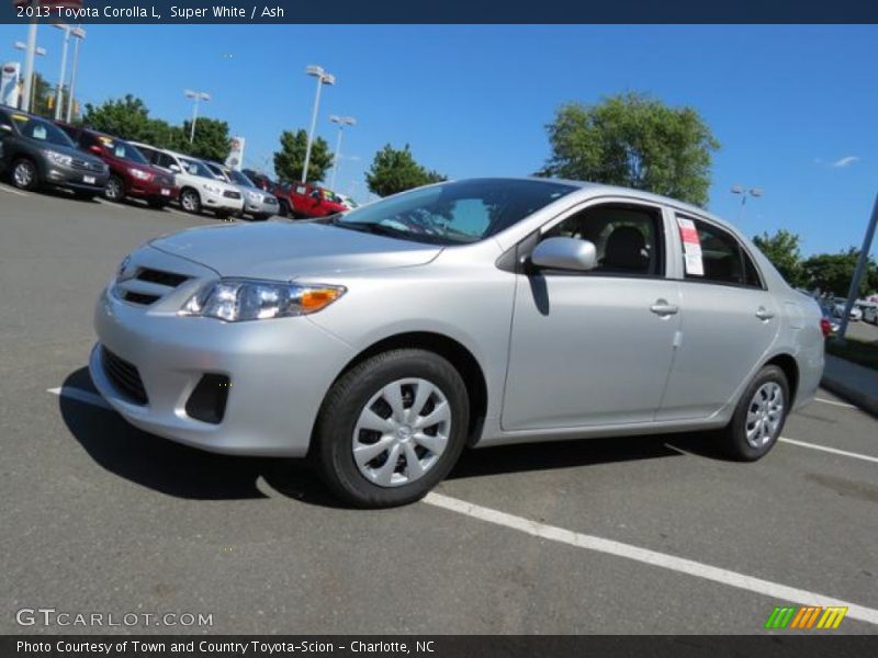 Super White / Ash 2013 Toyota Corolla L