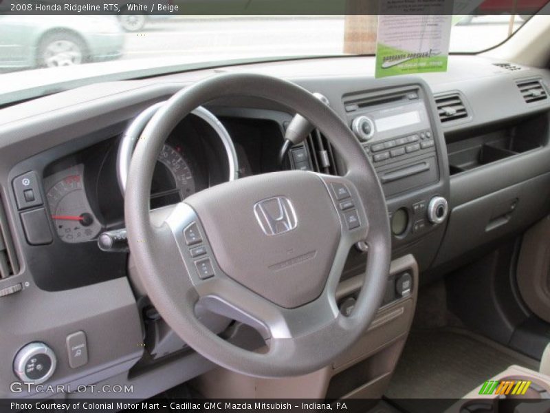 White / Beige 2008 Honda Ridgeline RTS