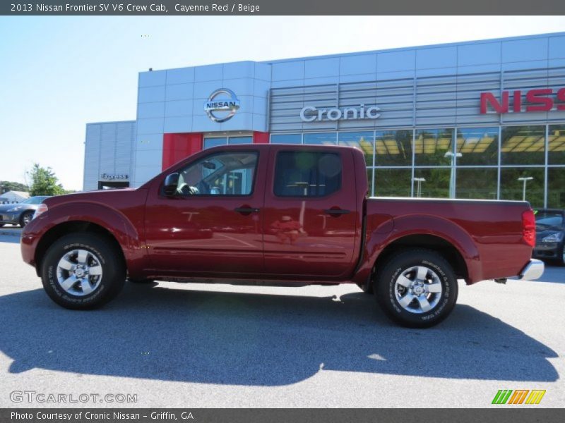 Cayenne Red / Beige 2013 Nissan Frontier SV V6 Crew Cab