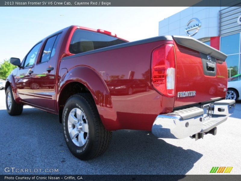Cayenne Red / Beige 2013 Nissan Frontier SV V6 Crew Cab