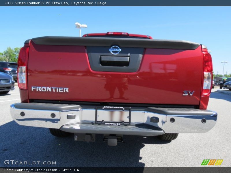 Cayenne Red / Beige 2013 Nissan Frontier SV V6 Crew Cab