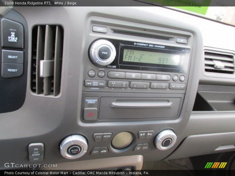 White / Beige 2008 Honda Ridgeline RTS