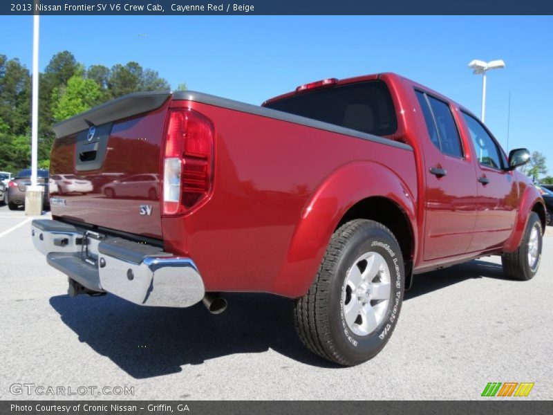 Cayenne Red / Beige 2013 Nissan Frontier SV V6 Crew Cab