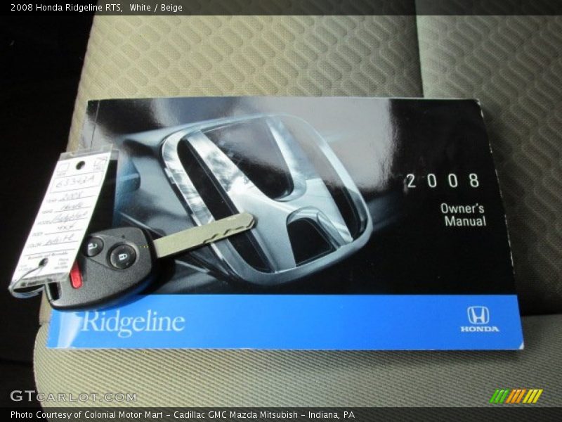 White / Beige 2008 Honda Ridgeline RTS