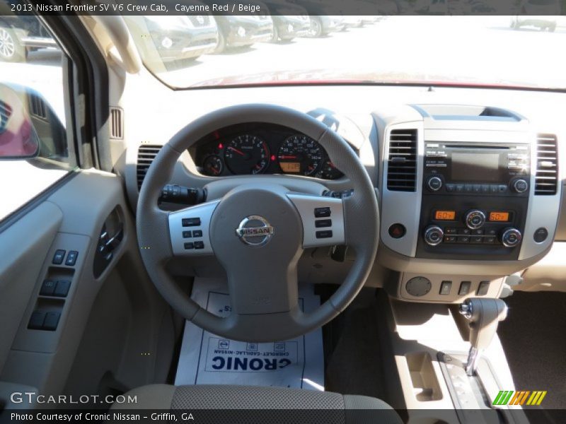 Cayenne Red / Beige 2013 Nissan Frontier SV V6 Crew Cab