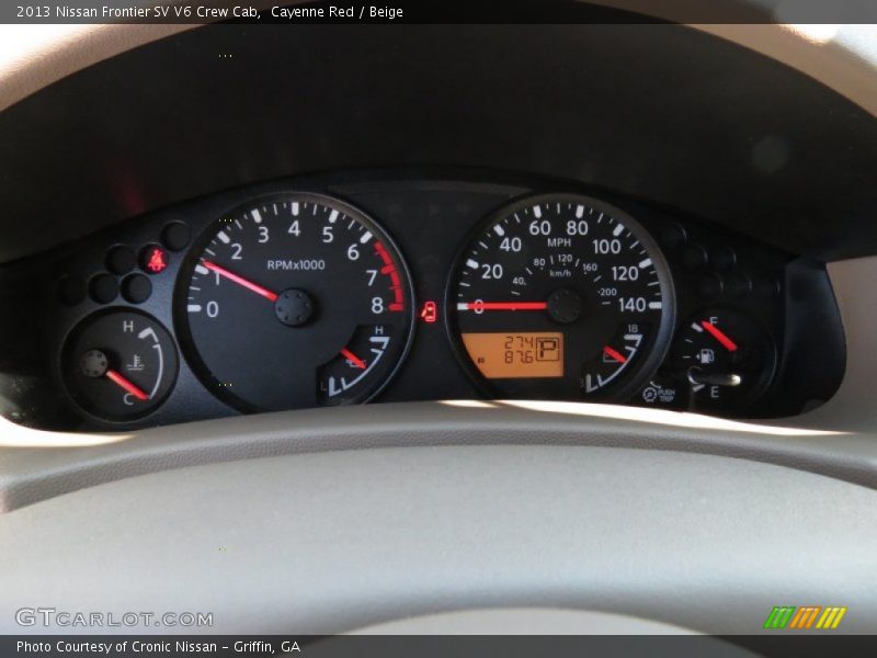 Cayenne Red / Beige 2013 Nissan Frontier SV V6 Crew Cab