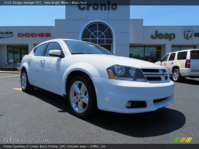 New Bright White / Black/Red 2013 Dodge Avenger SXT