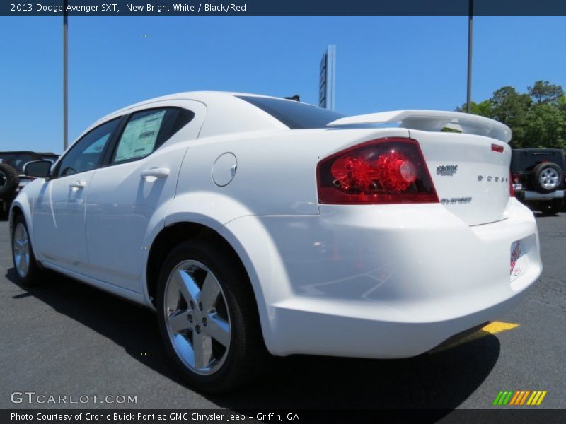 New Bright White / Black/Red 2013 Dodge Avenger SXT