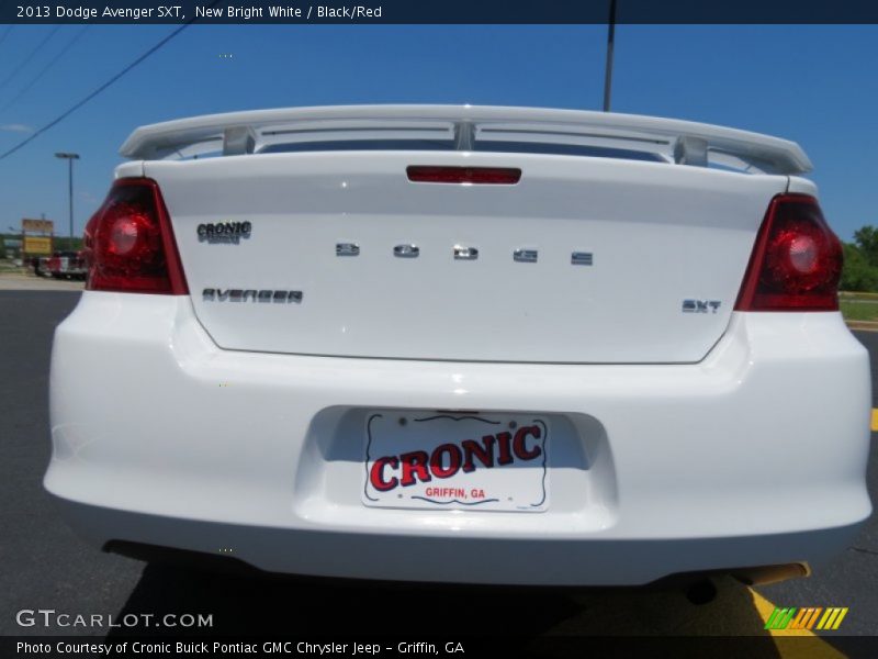 New Bright White / Black/Red 2013 Dodge Avenger SXT