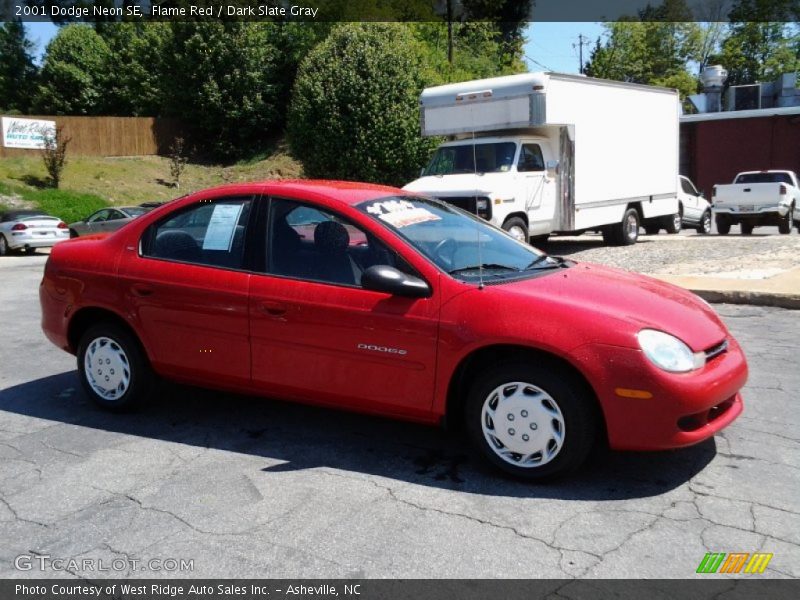 Flame Red / Dark Slate Gray 2001 Dodge Neon SE