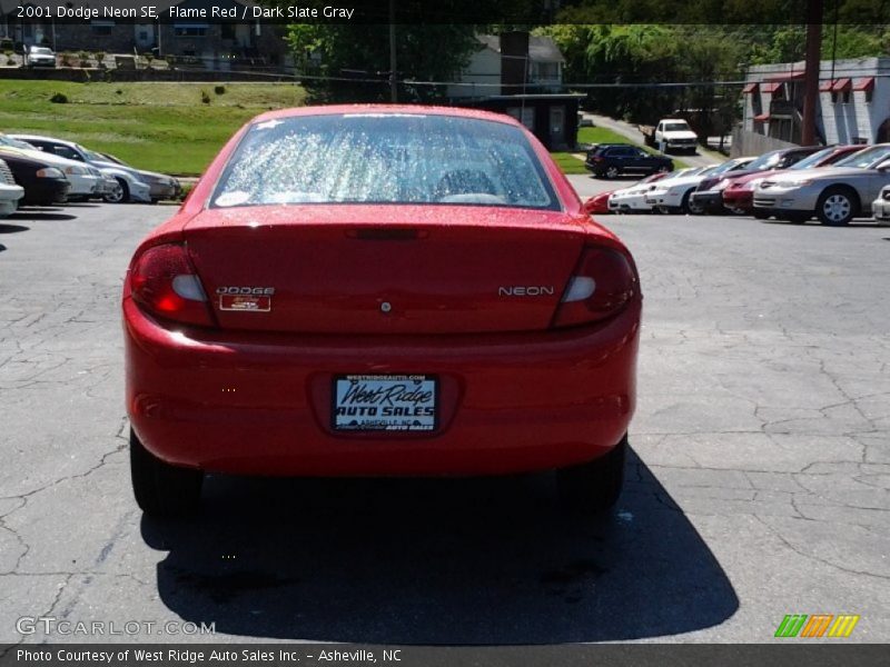 Flame Red / Dark Slate Gray 2001 Dodge Neon SE