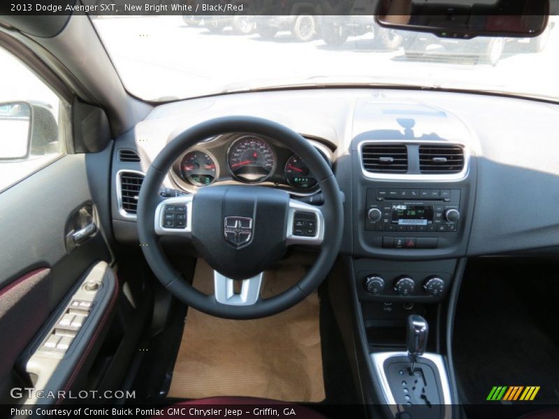New Bright White / Black/Red 2013 Dodge Avenger SXT