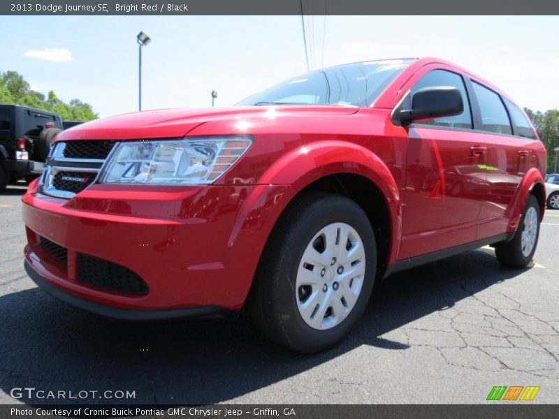 Bright Red / Black 2013 Dodge Journey SE
