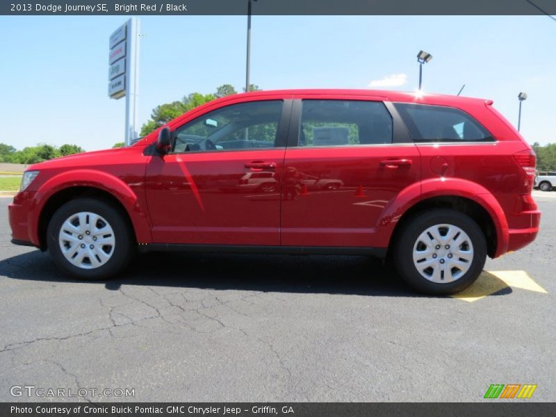Bright Red / Black 2013 Dodge Journey SE