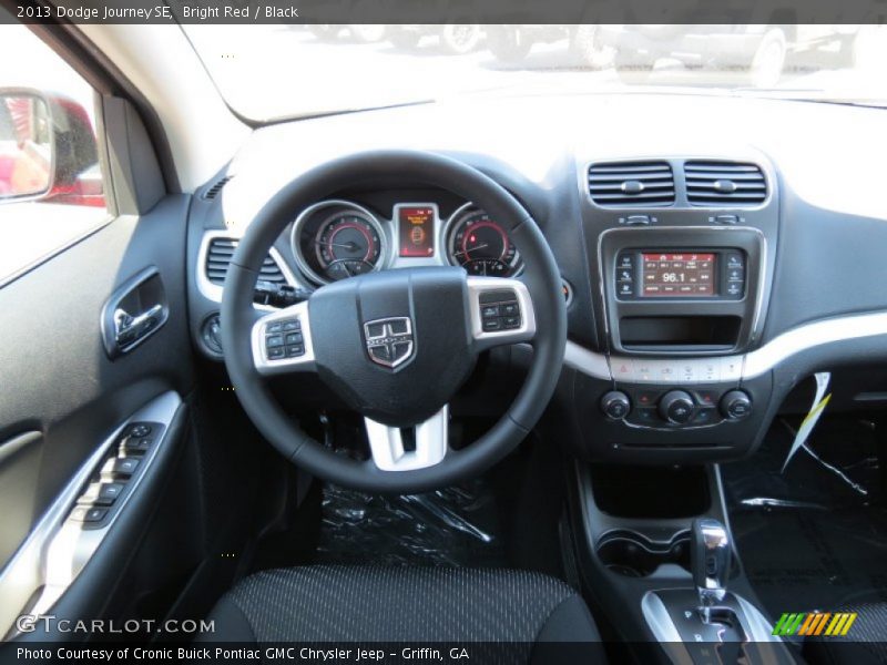 Bright Red / Black 2013 Dodge Journey SE