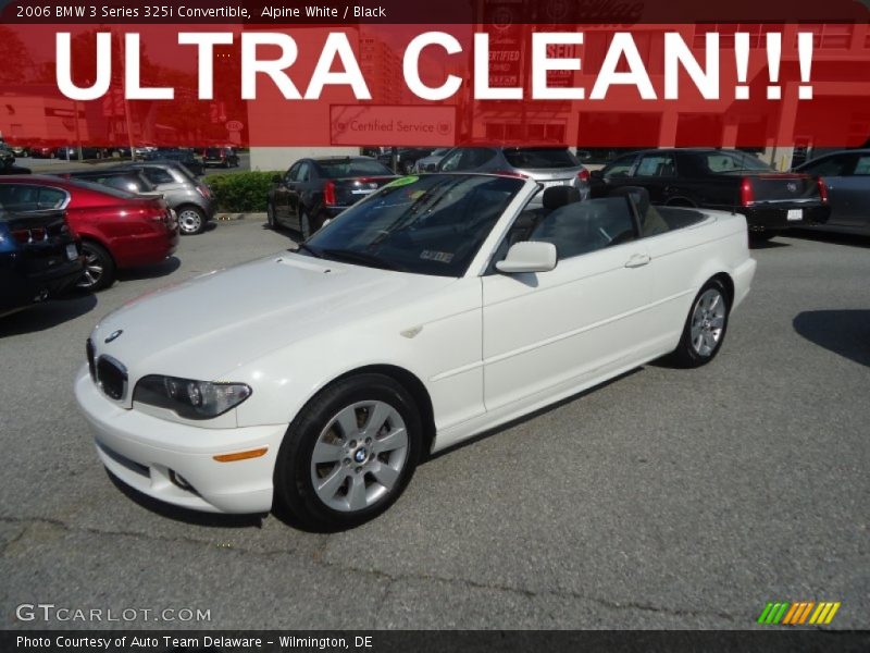 Alpine White / Black 2006 BMW 3 Series 325i Convertible