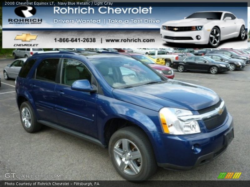 Navy Blue Metallic / Light Gray 2008 Chevrolet Equinox LT