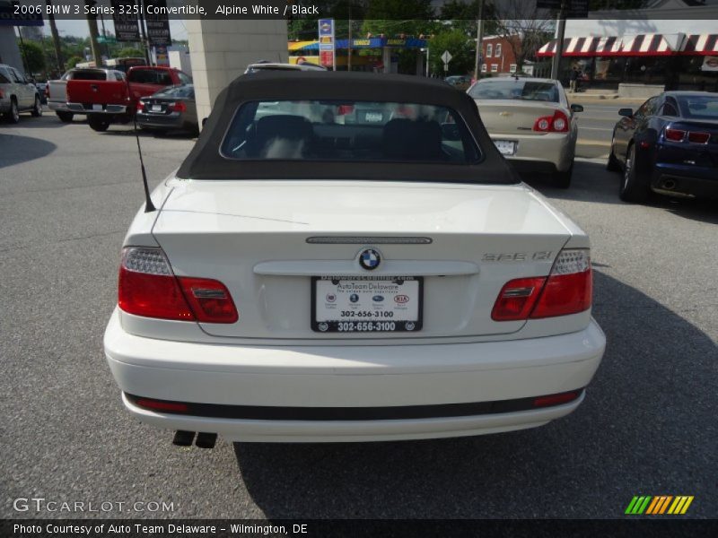 Alpine White / Black 2006 BMW 3 Series 325i Convertible