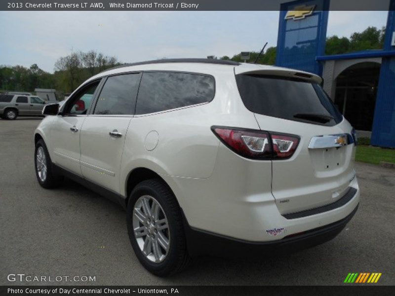 White Diamond Tricoat / Ebony 2013 Chevrolet Traverse LT AWD