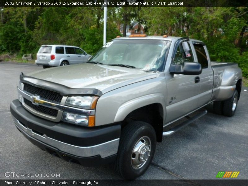 Light Pewter Metallic / Dark Charcoal 2003 Chevrolet Silverado 3500 LS Extended Cab 4x4 Dually