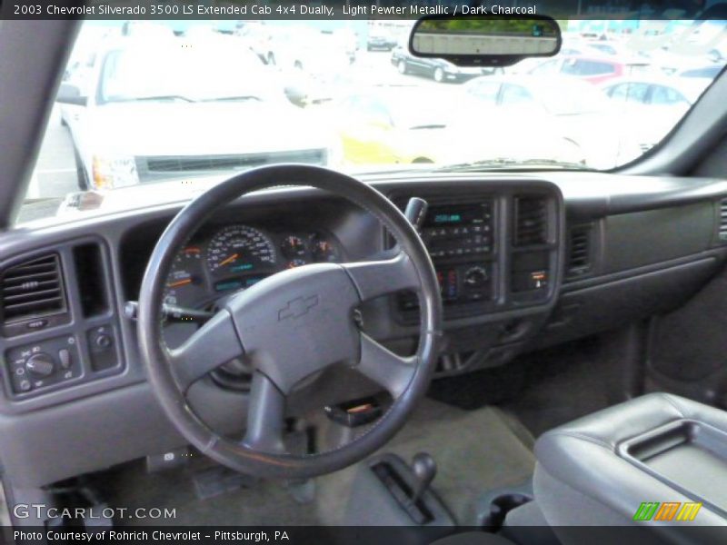Light Pewter Metallic / Dark Charcoal 2003 Chevrolet Silverado 3500 LS Extended Cab 4x4 Dually