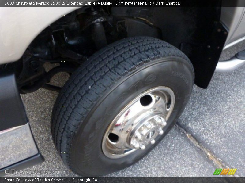 Light Pewter Metallic / Dark Charcoal 2003 Chevrolet Silverado 3500 LS Extended Cab 4x4 Dually
