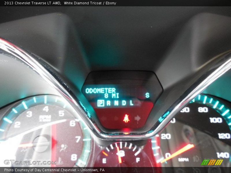 White Diamond Tricoat / Ebony 2013 Chevrolet Traverse LT AWD
