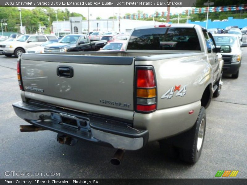 Light Pewter Metallic / Dark Charcoal 2003 Chevrolet Silverado 3500 LS Extended Cab 4x4 Dually