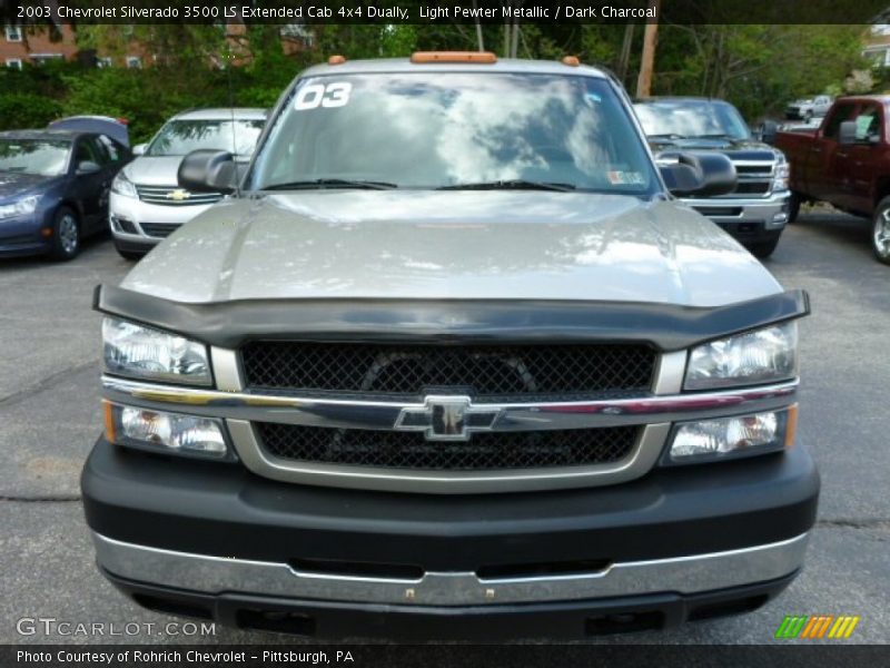 Light Pewter Metallic / Dark Charcoal 2003 Chevrolet Silverado 3500 LS Extended Cab 4x4 Dually