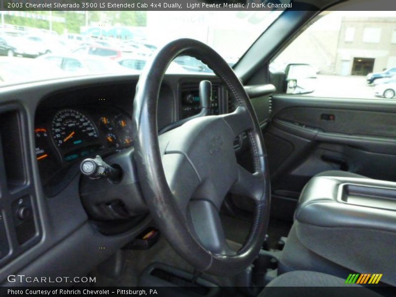 Light Pewter Metallic / Dark Charcoal 2003 Chevrolet Silverado 3500 LS Extended Cab 4x4 Dually