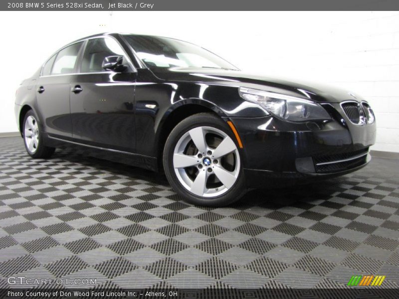 Jet Black / Grey 2008 BMW 5 Series 528xi Sedan