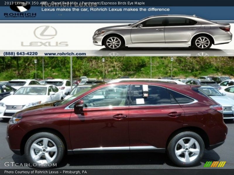 Claret Red Mica / Parchment/Espresso Birds Eye Maple 2013 Lexus RX 350 AWD