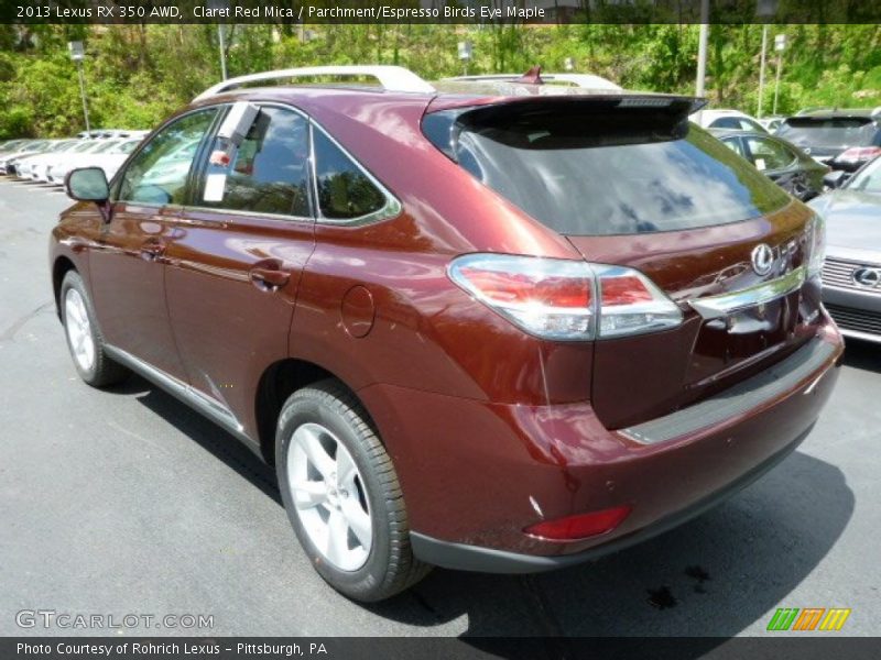 Claret Red Mica / Parchment/Espresso Birds Eye Maple 2013 Lexus RX 350 AWD