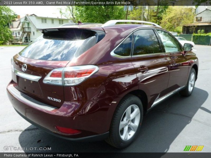 Claret Red Mica / Parchment/Espresso Birds Eye Maple 2013 Lexus RX 350 AWD