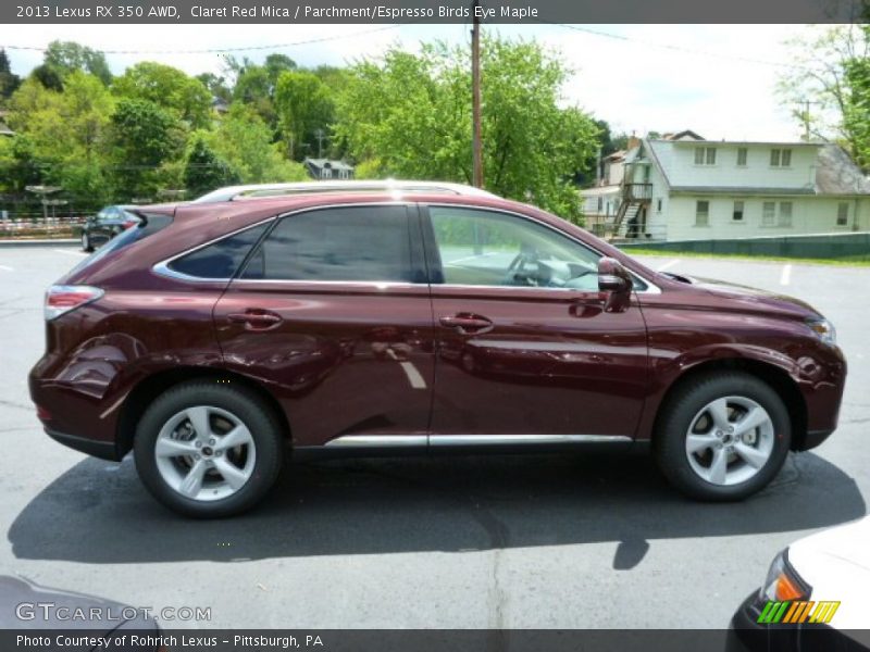Claret Red Mica / Parchment/Espresso Birds Eye Maple 2013 Lexus RX 350 AWD