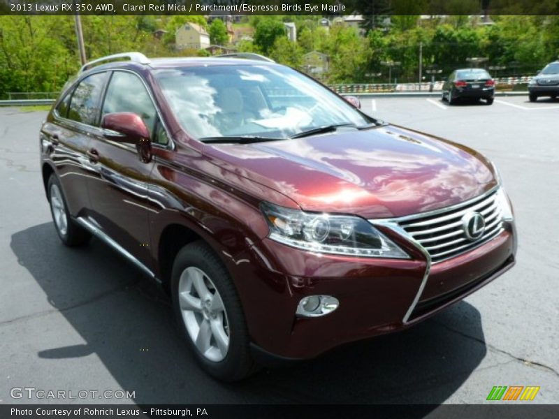 Claret Red Mica / Parchment/Espresso Birds Eye Maple 2013 Lexus RX 350 AWD