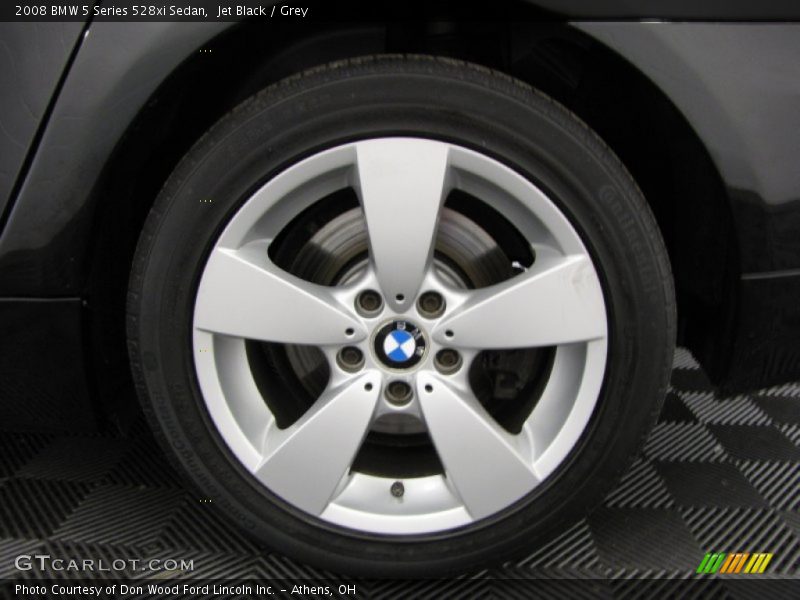 Jet Black / Grey 2008 BMW 5 Series 528xi Sedan