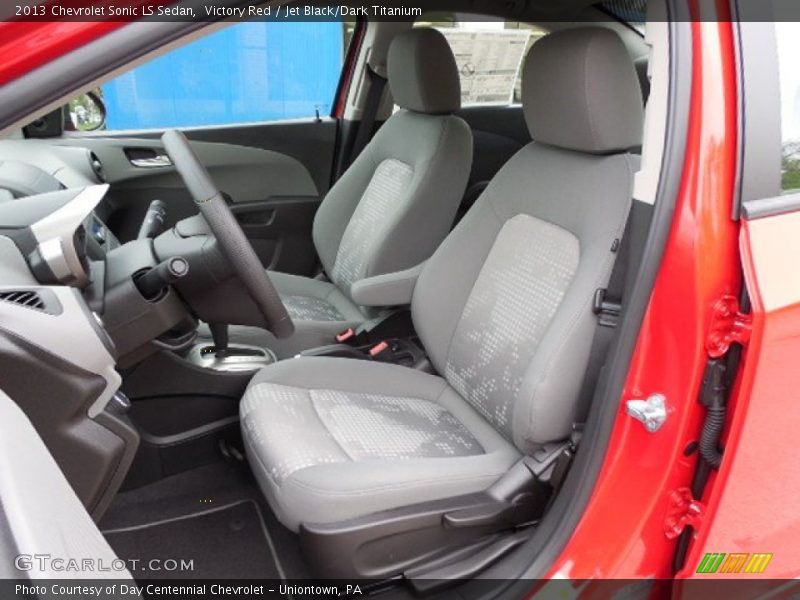 Victory Red / Jet Black/Dark Titanium 2013 Chevrolet Sonic LS Sedan