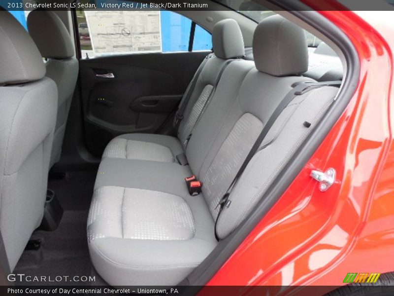 Victory Red / Jet Black/Dark Titanium 2013 Chevrolet Sonic LS Sedan