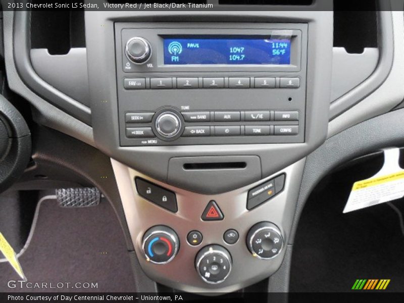 Victory Red / Jet Black/Dark Titanium 2013 Chevrolet Sonic LS Sedan