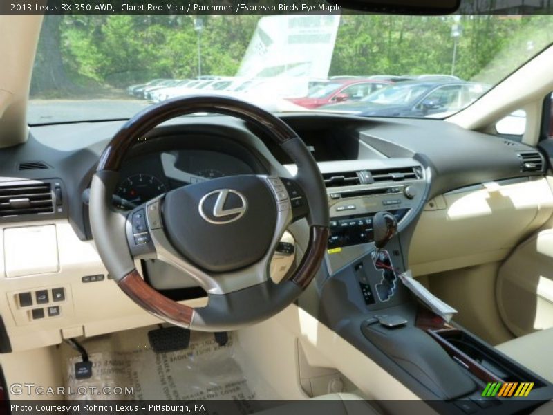 Claret Red Mica / Parchment/Espresso Birds Eye Maple 2013 Lexus RX 350 AWD
