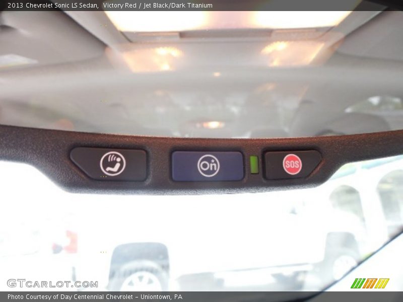 Victory Red / Jet Black/Dark Titanium 2013 Chevrolet Sonic LS Sedan