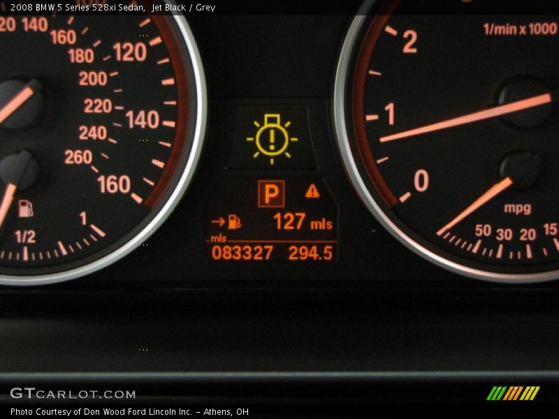 Jet Black / Grey 2008 BMW 5 Series 528xi Sedan