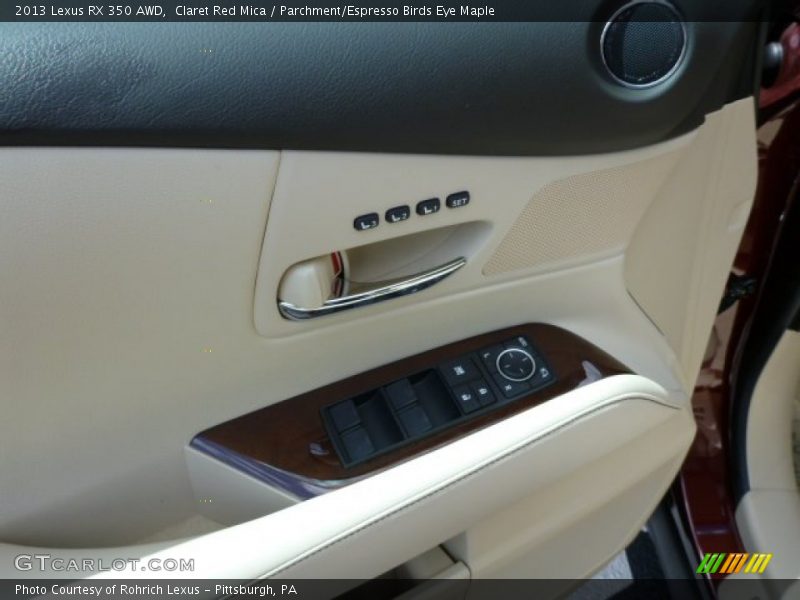 Claret Red Mica / Parchment/Espresso Birds Eye Maple 2013 Lexus RX 350 AWD