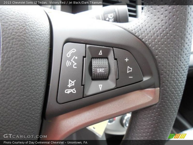 Victory Red / Jet Black/Dark Titanium 2013 Chevrolet Sonic LS Sedan